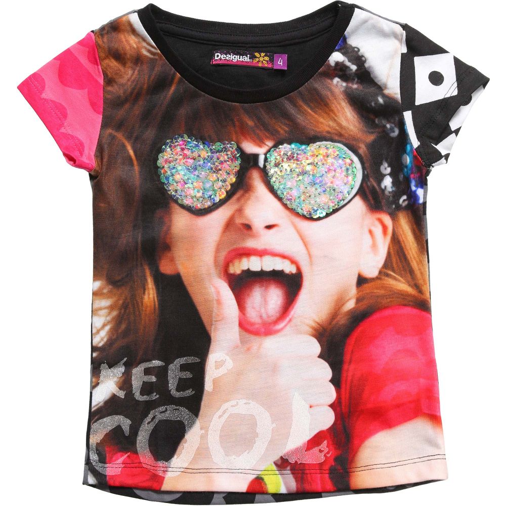Desigual-Girls 'Keep Cool' T-Shirt  | Childrensalon Outlet