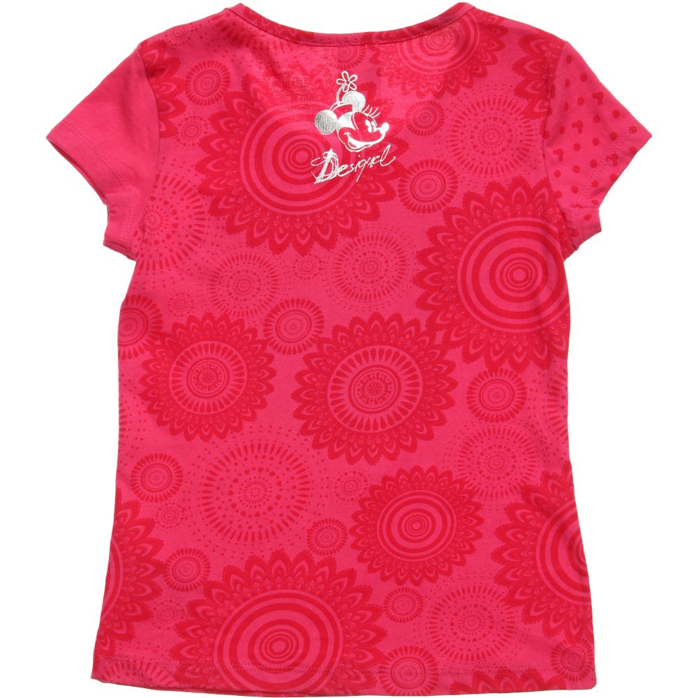 Desigual-Girls Pink Sequinned Minnie Mouse T-Shirt | Childrensalon Outlet