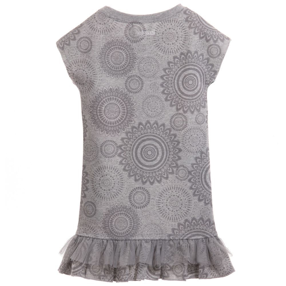 Desigual-Jersey Jewel Print Dress with Sequins & Gems  | Childrensalon Outlet