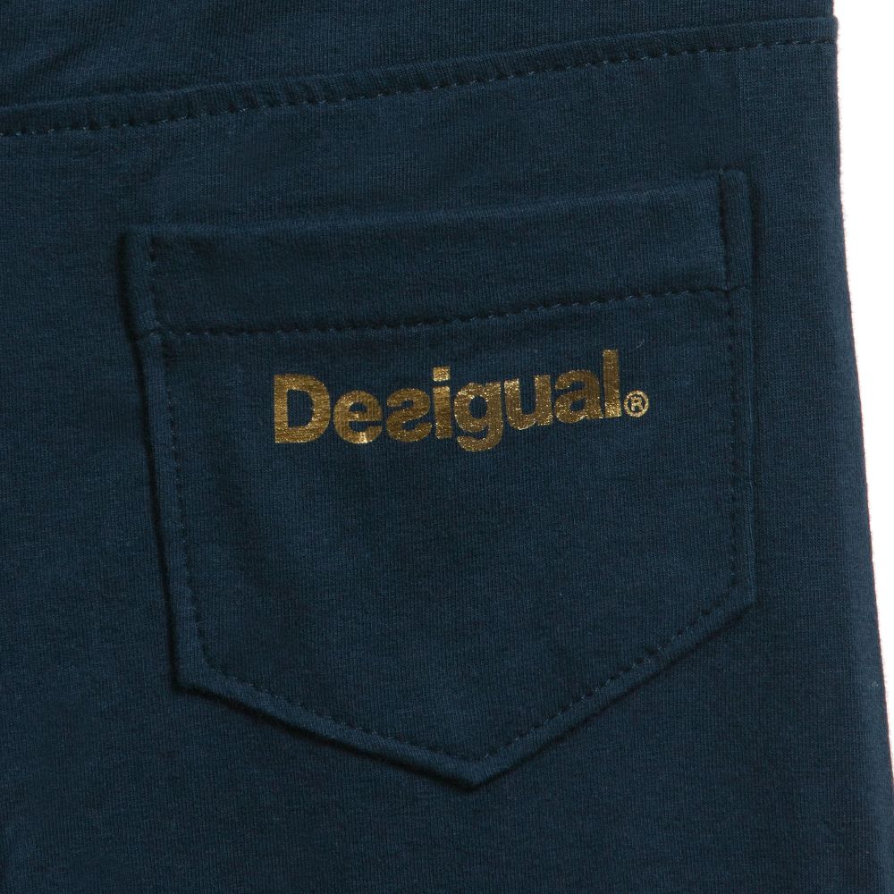  ديسيغوال-كلسون جيرزي من القطن بلون أزرق مع حزام | Childrensalon Outlet