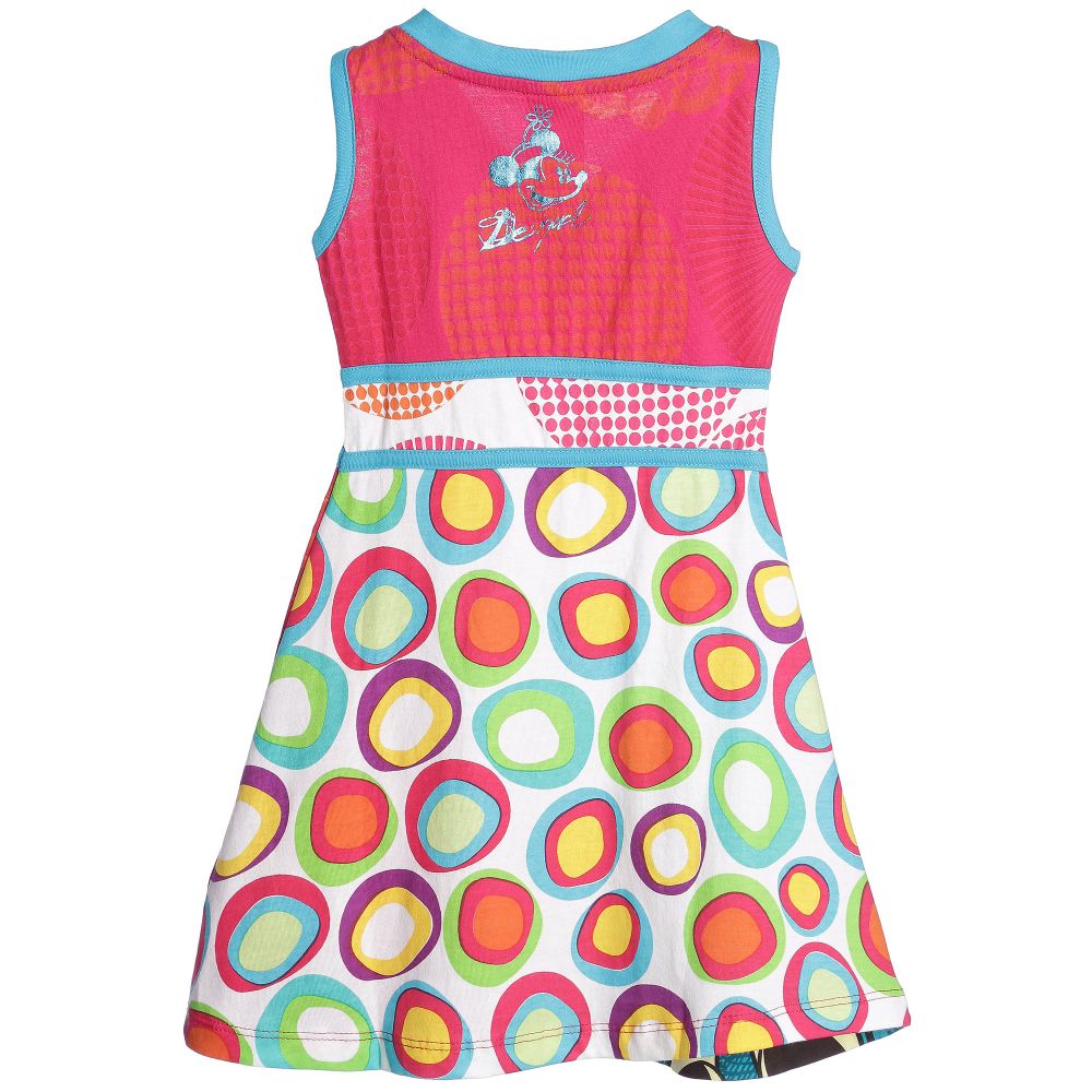 Desigual-Pink Minnie Mouse Print Jersey Dress  | Childrensalon Outlet