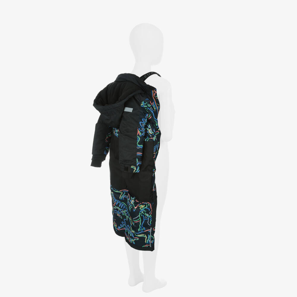 Deux par Deux-Boys Black Dino Adventure Snow Set | Childrensalon Outlet
