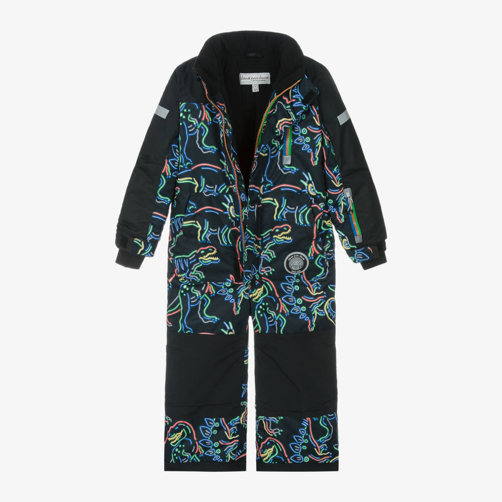 Deux par Deux-Boys Black Dino Adventure Snow Set | Childrensalon Outlet