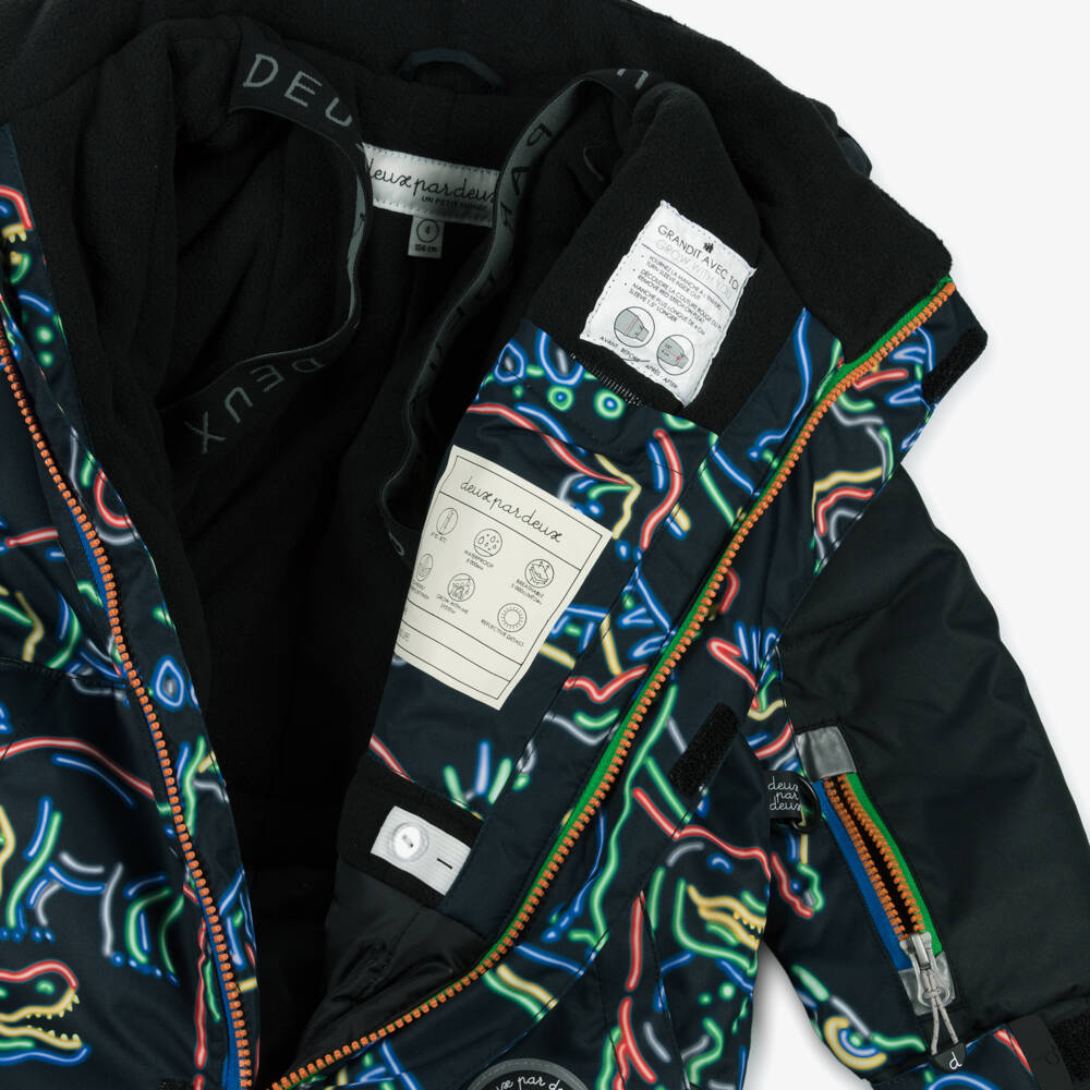 Deux par Deux-Boys Black Dino Adventure Snow Set | Childrensalon Outlet