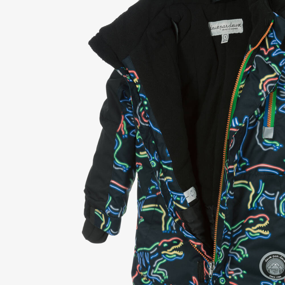 Deux par Deux-Boys Black Dino Adventure Snow Set | Childrensalon Outlet