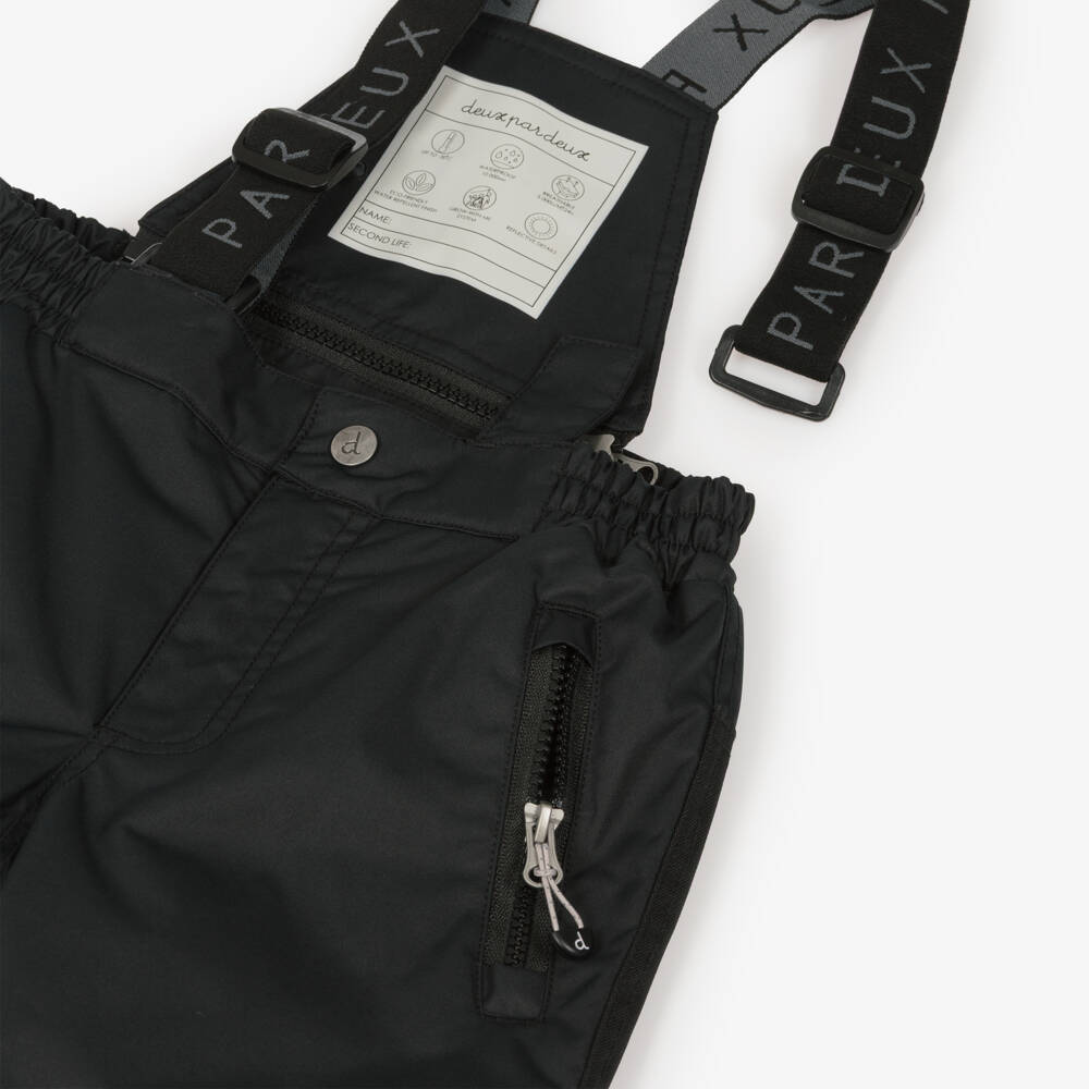 Deux par Deux-Boys Black & Multicolour Smiling Faces Snowsuit | Childrensalon Outlet