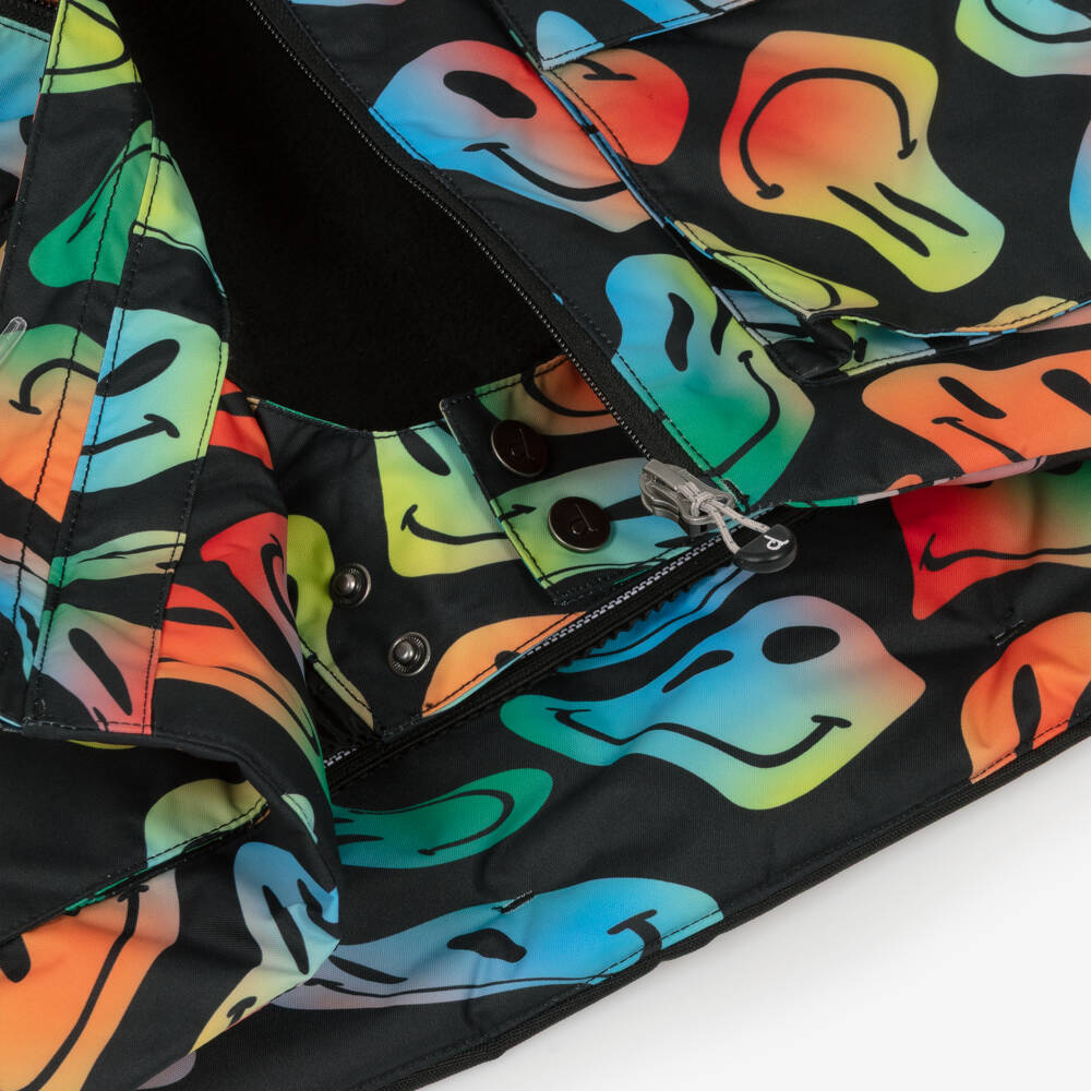 Deux par Deux-Boys Black & Multicolour Smiling Faces Snowsuit | Childrensalon Outlet