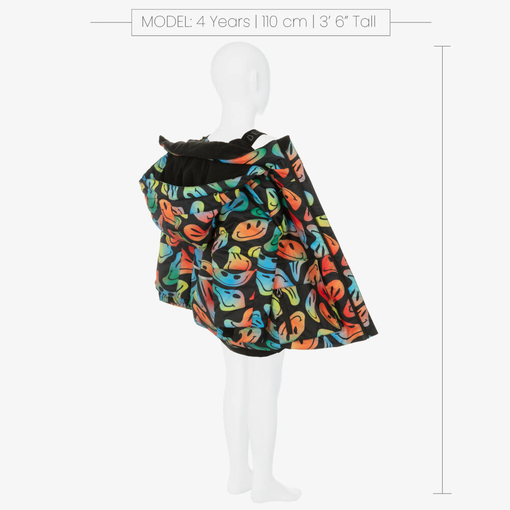 Deux par Deux-Boys Black & Multicolour Smiling Faces Snowsuit | Childrensalon Outlet