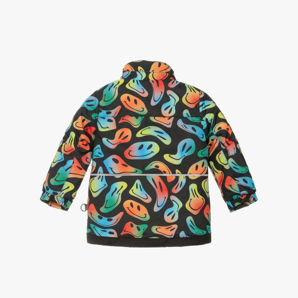 Deux par Deux-Boys Black & Multicolour Smiling Faces Snowsuit | Childrensalon Outlet