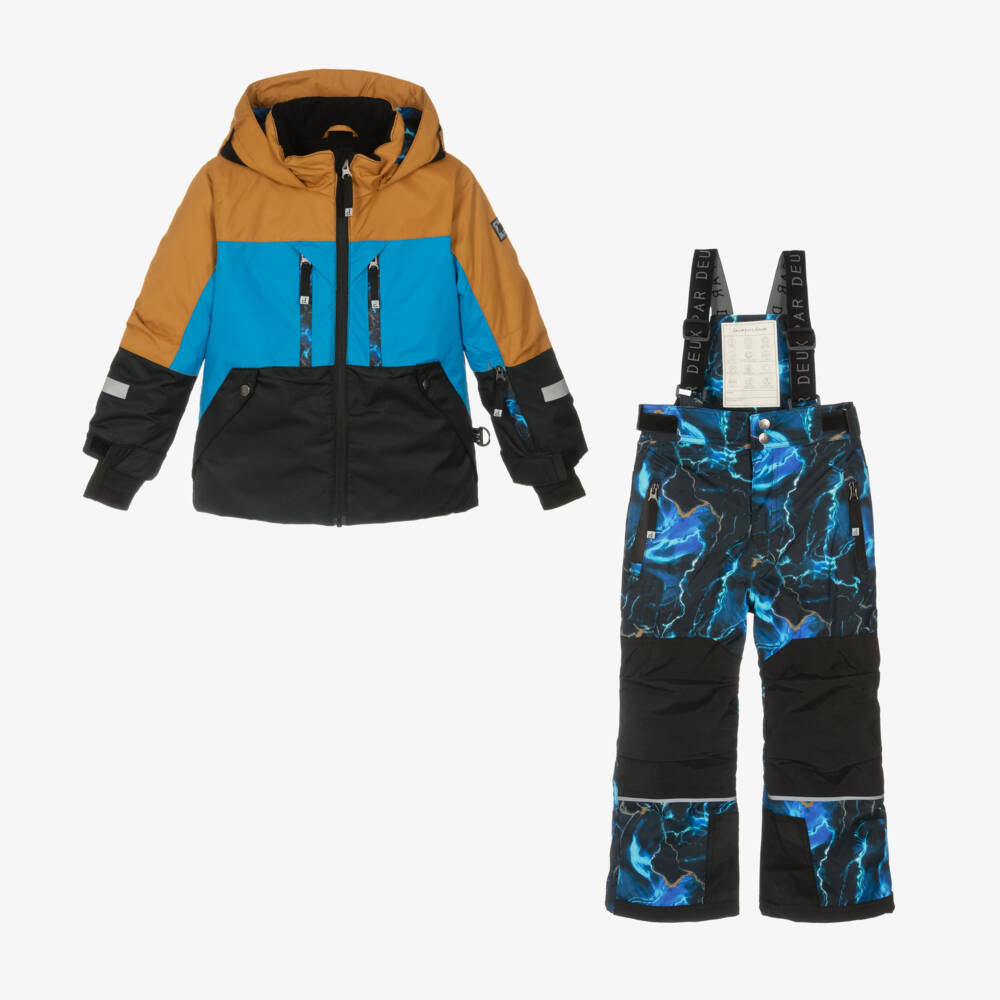 Deux par Deux-Boys Blue Arctic Pattern Snowsuit Set | Childrensalon Outlet