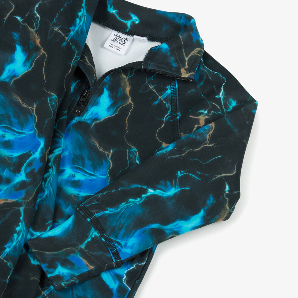 Deux par Deux-Boys Blue Lightning Thermal Set | Childrensalon Outlet