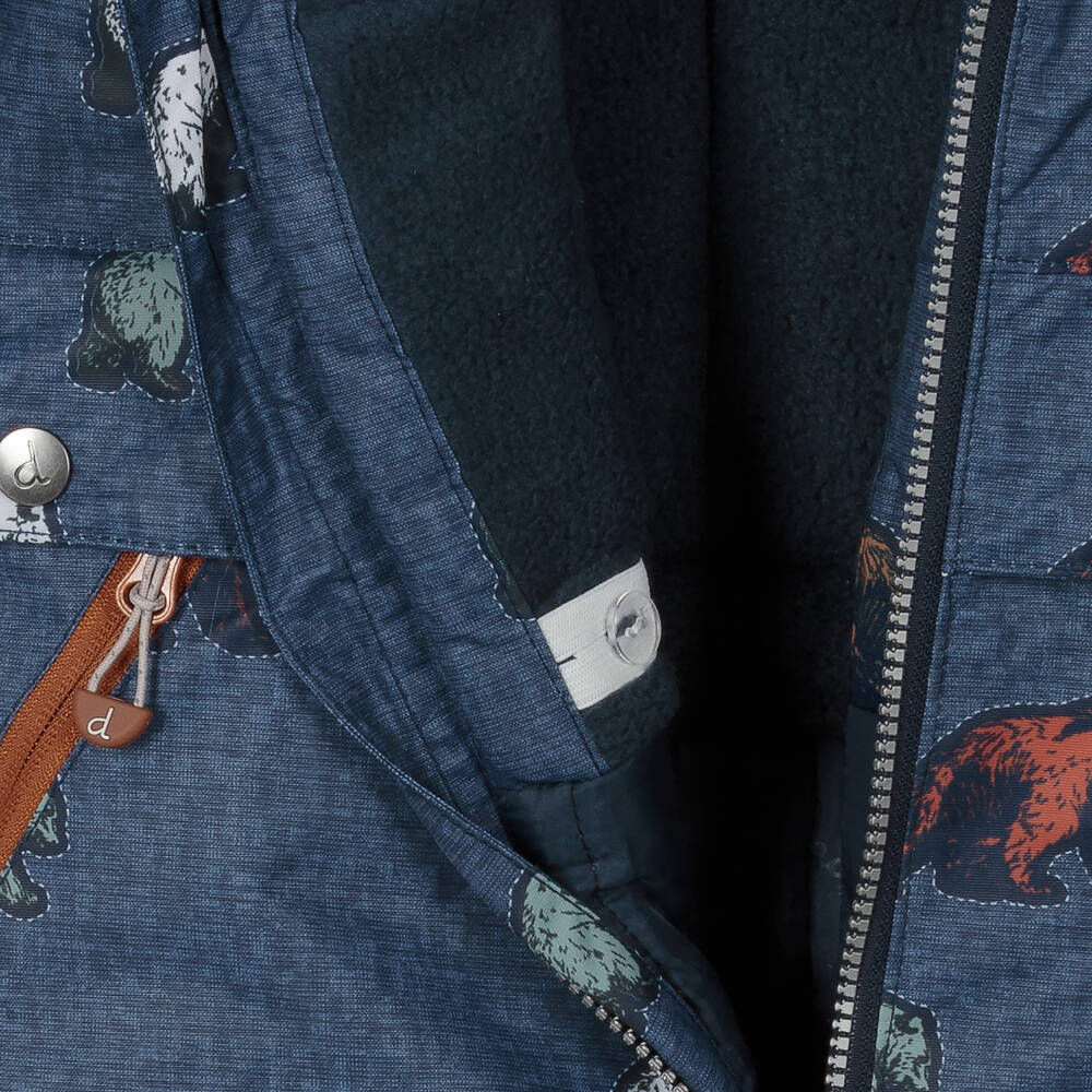 دو بار دو-أوفرول شتوي لون أزرق وأحمر للأولاد | Childrensalon Outlet