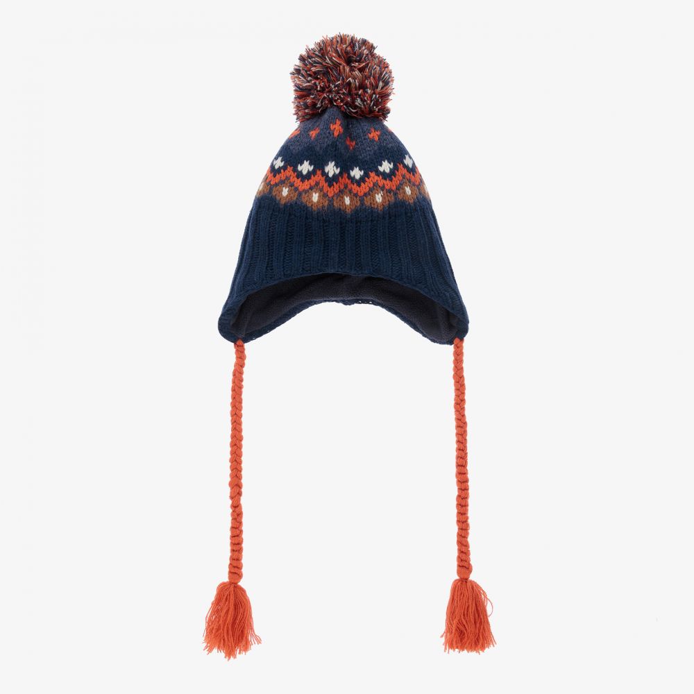 Deux par Deux - Boys Blue Wool Blend Hat | Childrensalon