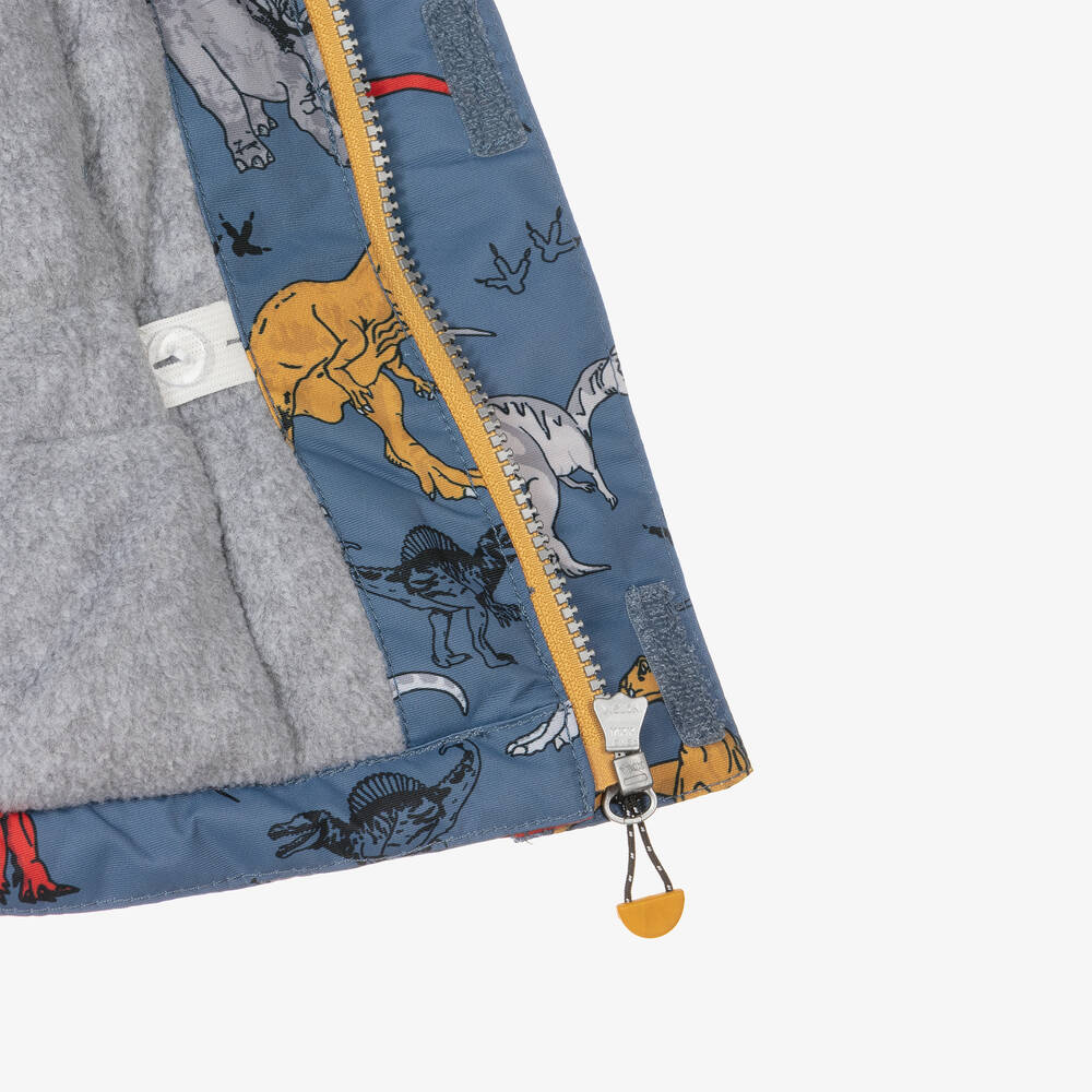 Deux par Deux-Синяя куртка с динозаврами и желтый зимний комбинезон | Childrensalon Outlet