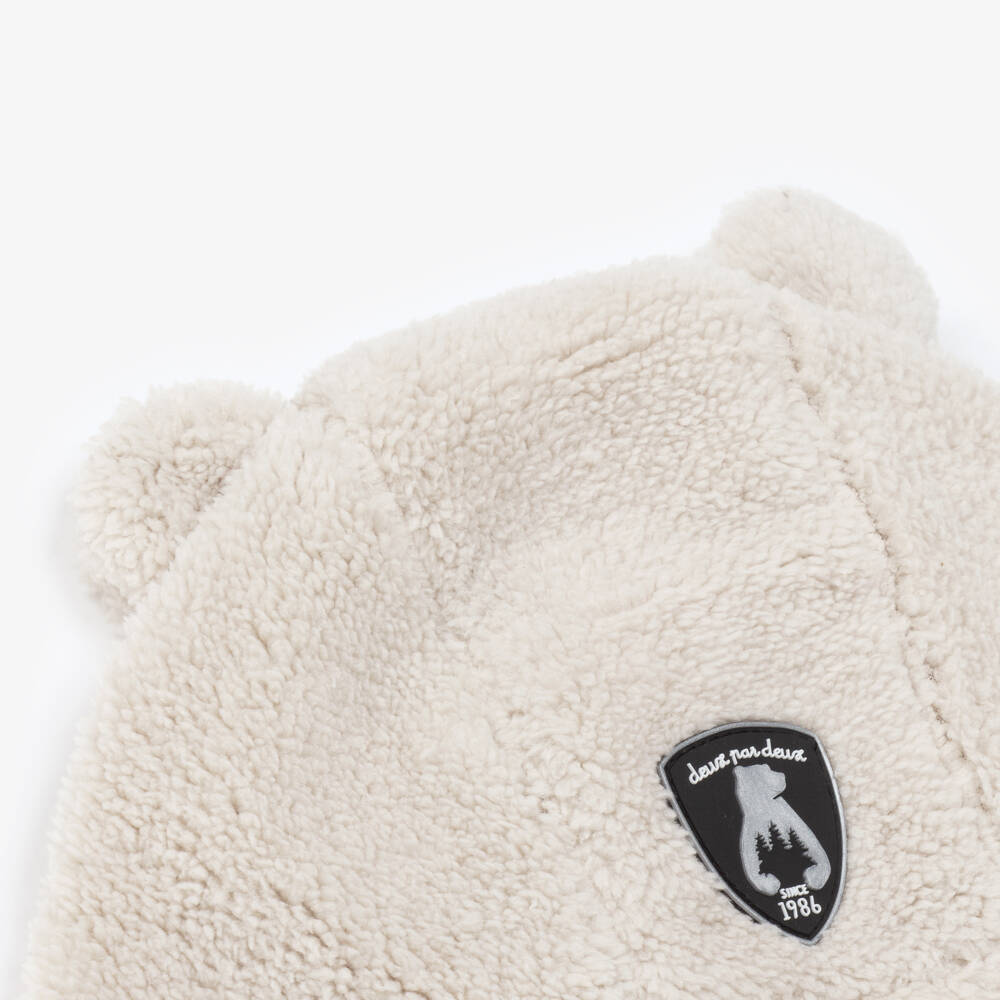 Deux par Deux-Boys Cozy Beige Bear Cap | Childrensalon Outlet