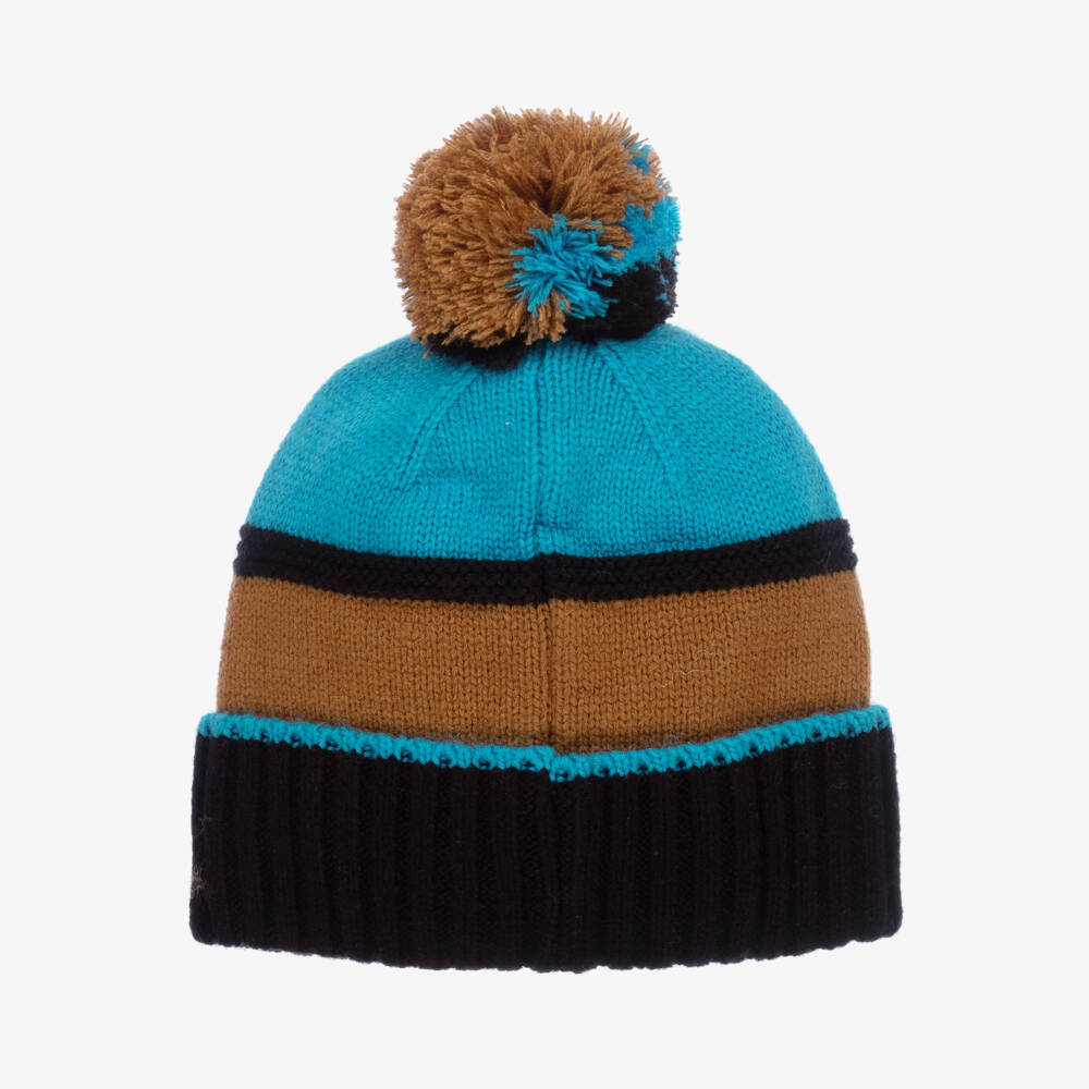 Deux par Deux-Boys Cozy Blue Knit Beanie | Childrensalon Outlet