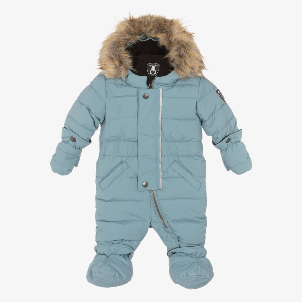 Deux par Deux-Boys Cozy Blue Winter Snowsuit | Childrensalon Outlet