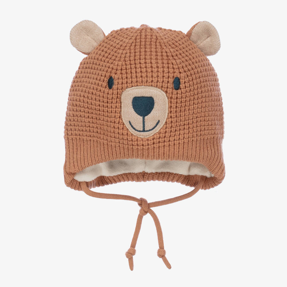 Deux par Deux-Boys Cuddly Knit Bear Cap | Childrensalon Outlet