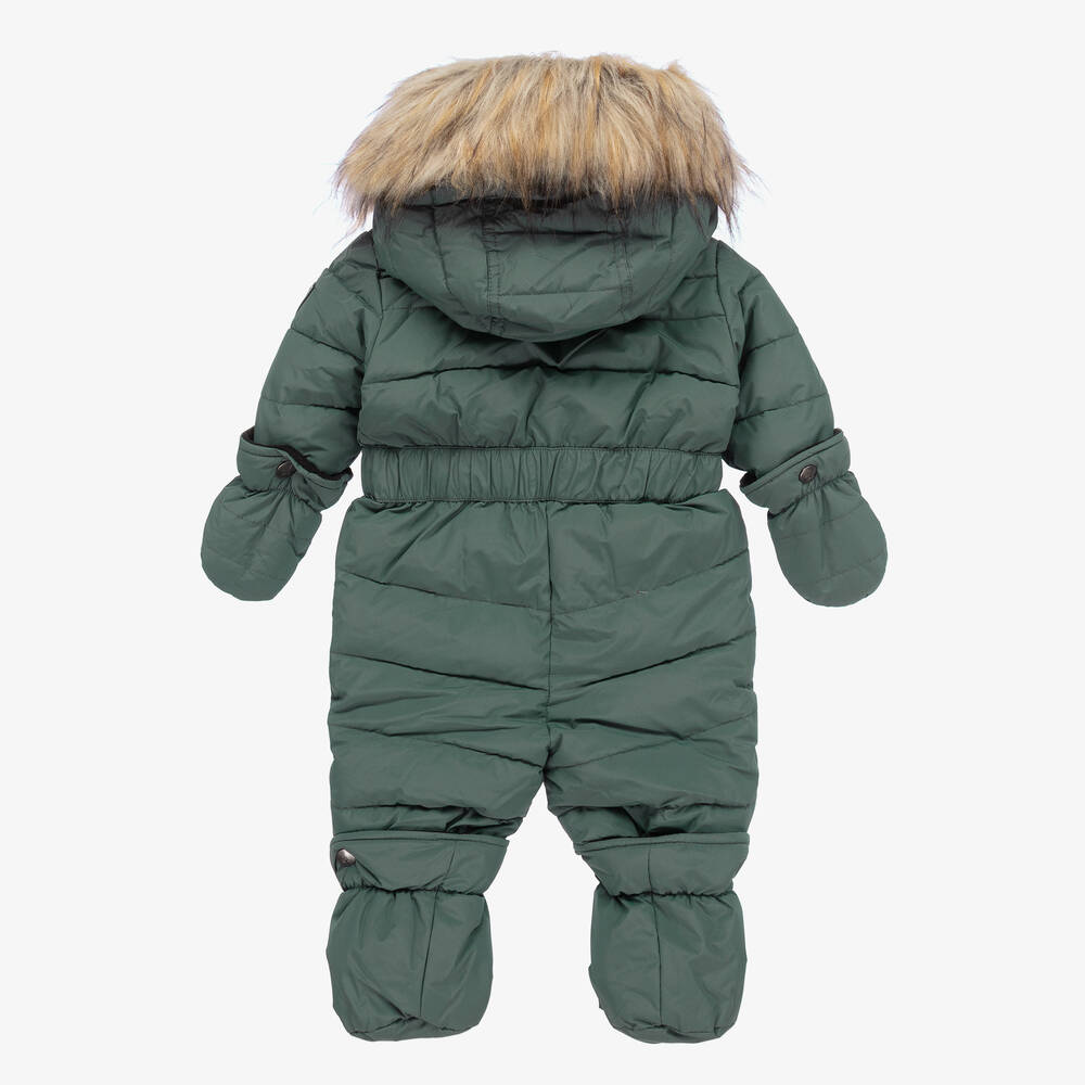 Deux par Deux-Boys Green Snowsuit Set  | Childrensalon Outlet