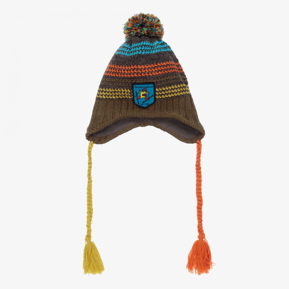 Deux par Deux - Boys Green Wool Blend Hat | Childrensalon