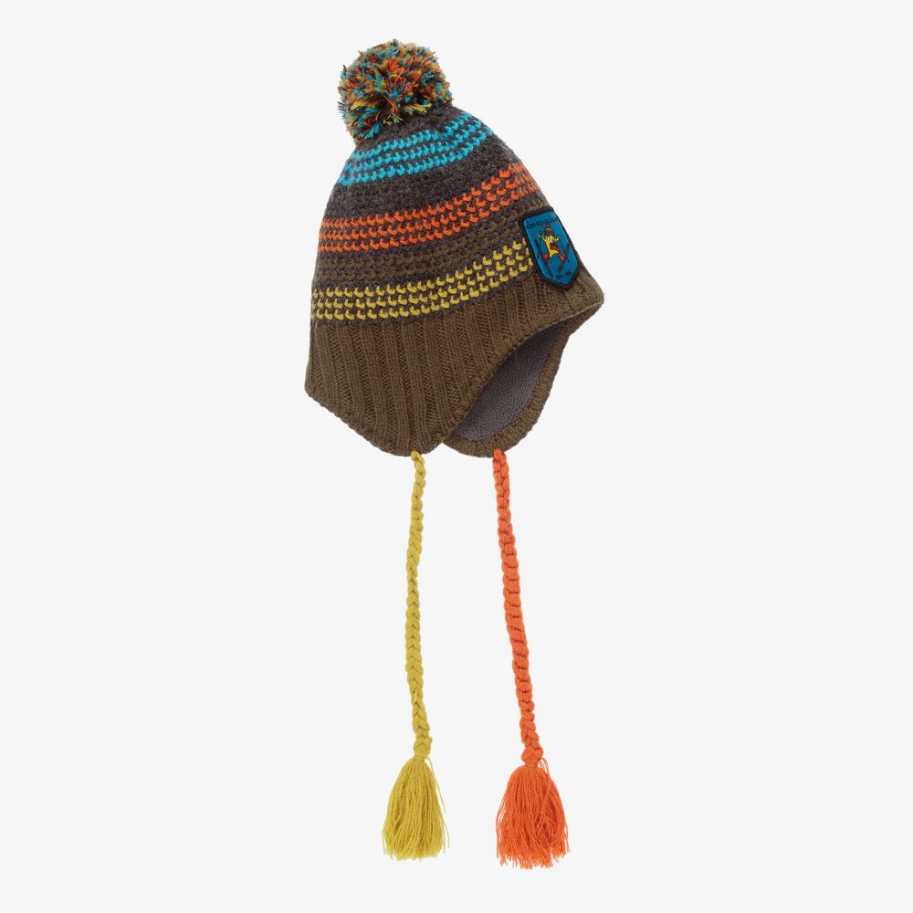 Deux par Deux-Boys Green Wool Blend Hat | Childrensalon Outlet