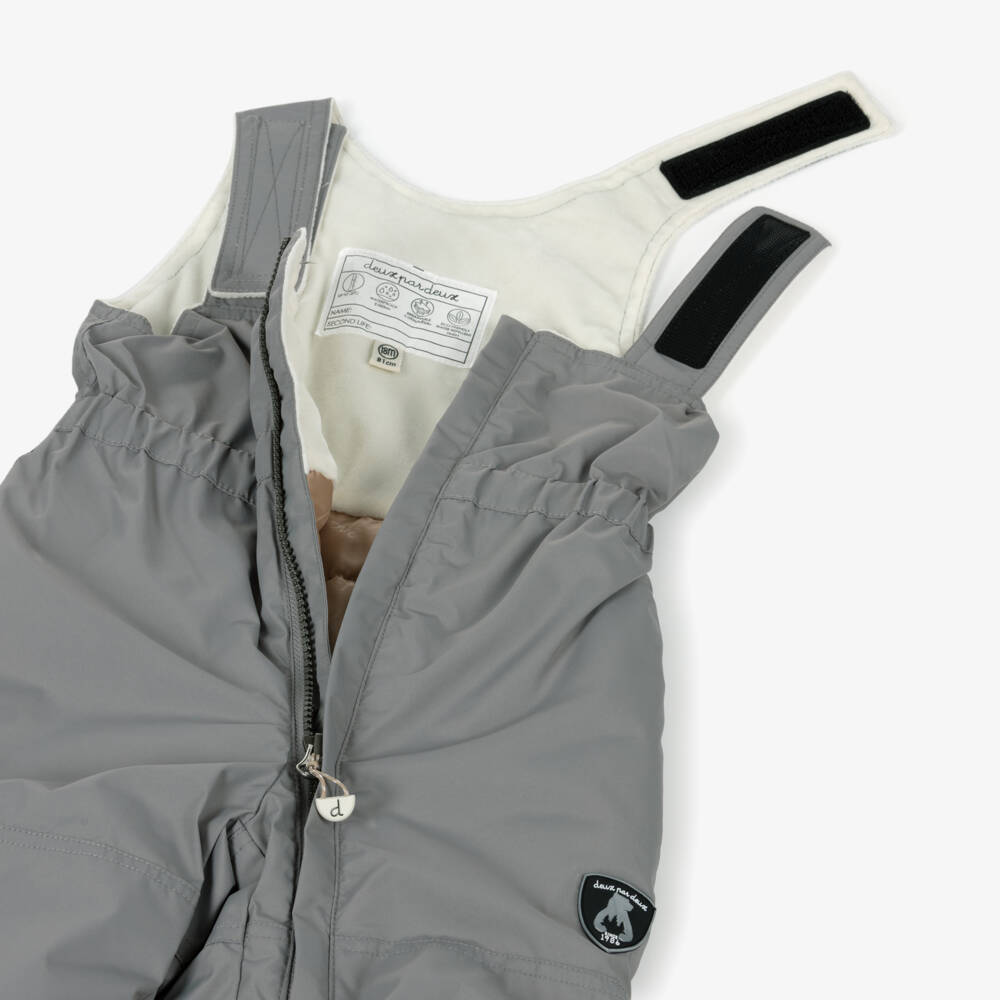 Deux par Deux-Boys Grey Arctic Animal Print Snowsuit | Childrensalon Outlet