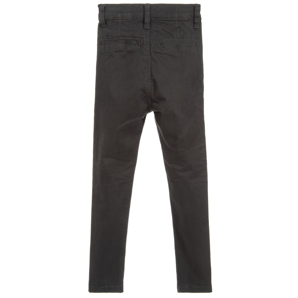 Deux par Deux-Boys Grey Cotton Trousers | Childrensalon Outlet