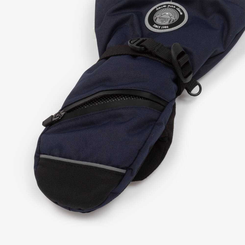 Deux par Deux-Boys Navy Weather-Guard Ski Gloves | Childrensalon Outlet