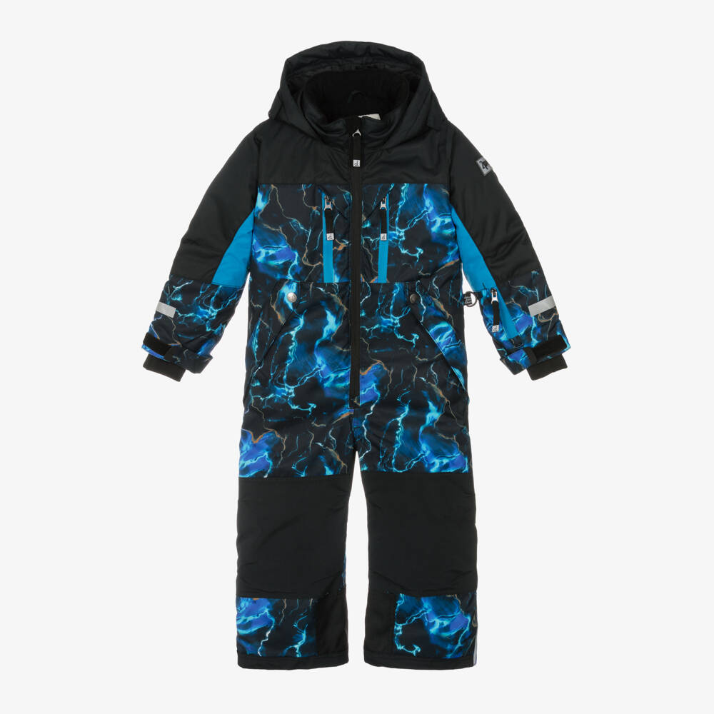  دو بار دو-بدلة ثلجية مزدوجة للأولاد باللونين الأسود والأزرق العاصف | Childrensalon Outlet