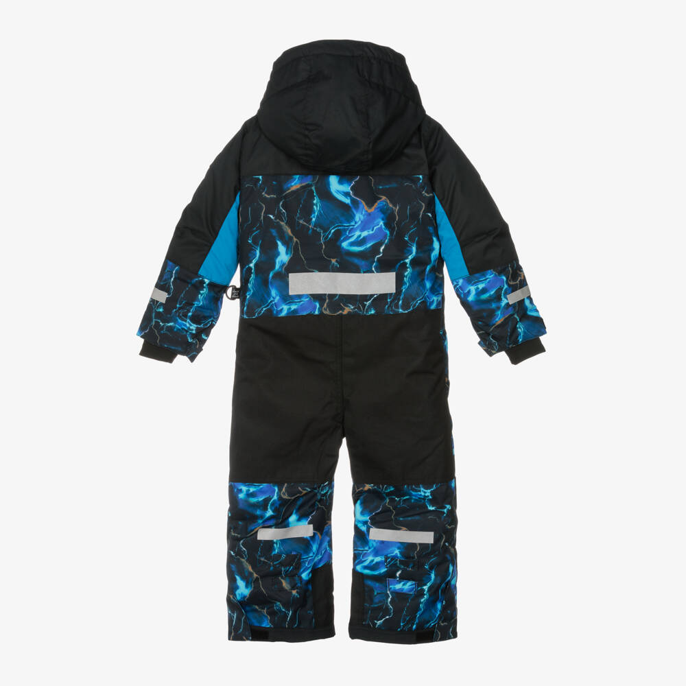  دو بار دو-بدلة ثلجية مزدوجة للأولاد باللونين الأسود والأزرق العاصف | Childrensalon Outlet