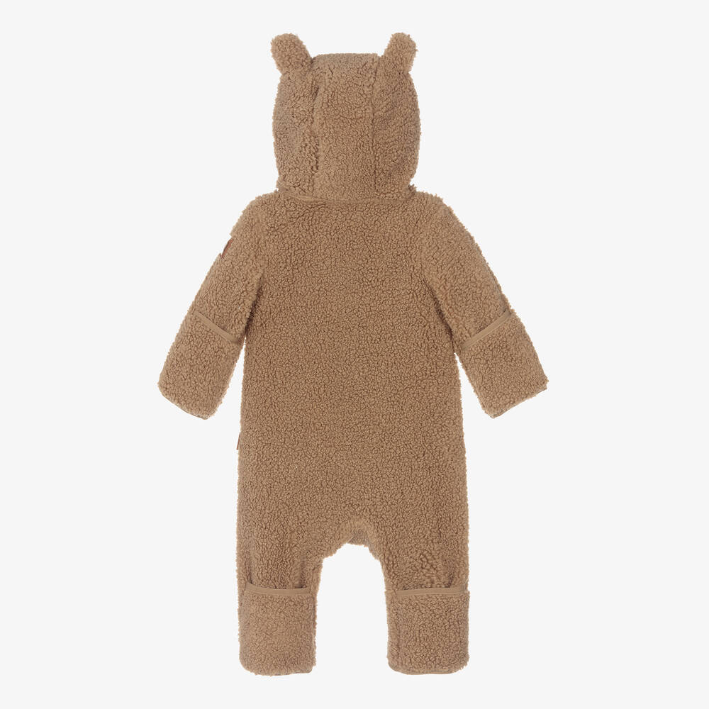 Deux par Deux Brown Teddy Pramsuit Childrensalon Outlet