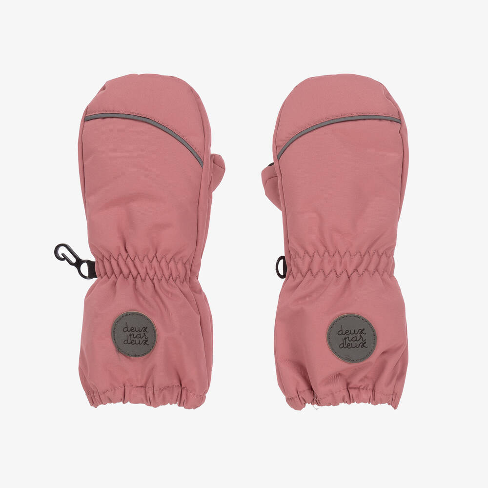 Deux par Deux - Dusky Pink Ski Mittens | Childrensalon