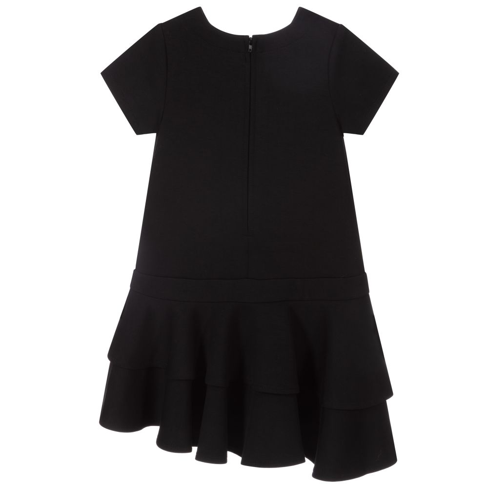 Girls black shop jersey dress
