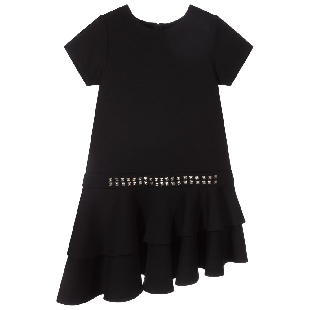 Deux par Deux - Girls Black Jersey Dress | Childrensalon