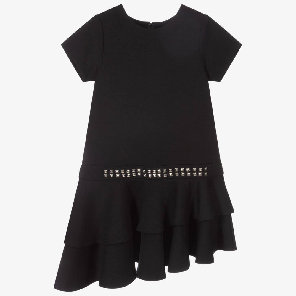 Deux par Deux-Girls Black Jersey Dress | Childrensalon Outlet