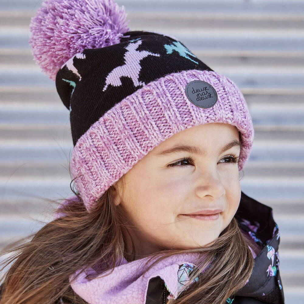 Girls pom pom hat best sale