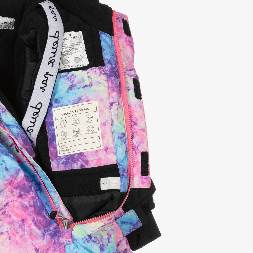 Deux par Deux-Черно-розовый зимний комбинезон | Childrensalon Outlet