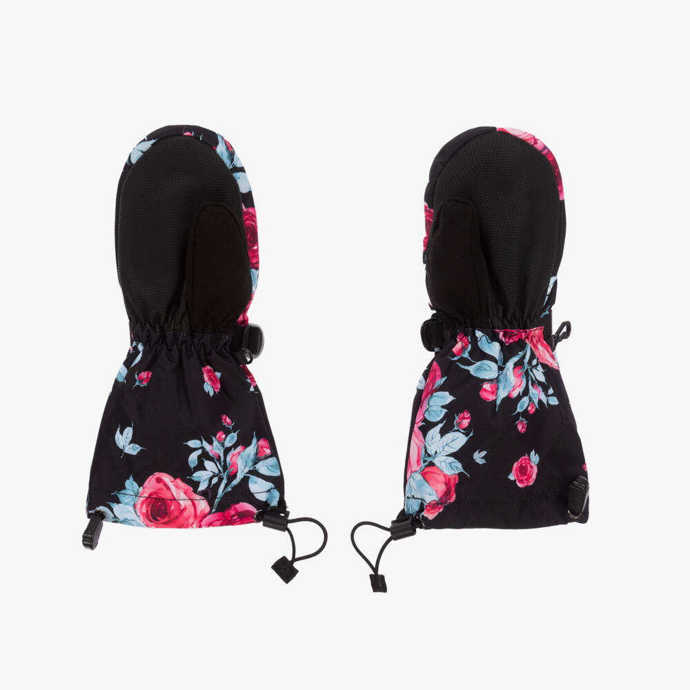  دو بار دو-قفازات شتوية مزينة بالزهور للبنات | Childrensalon Outlet