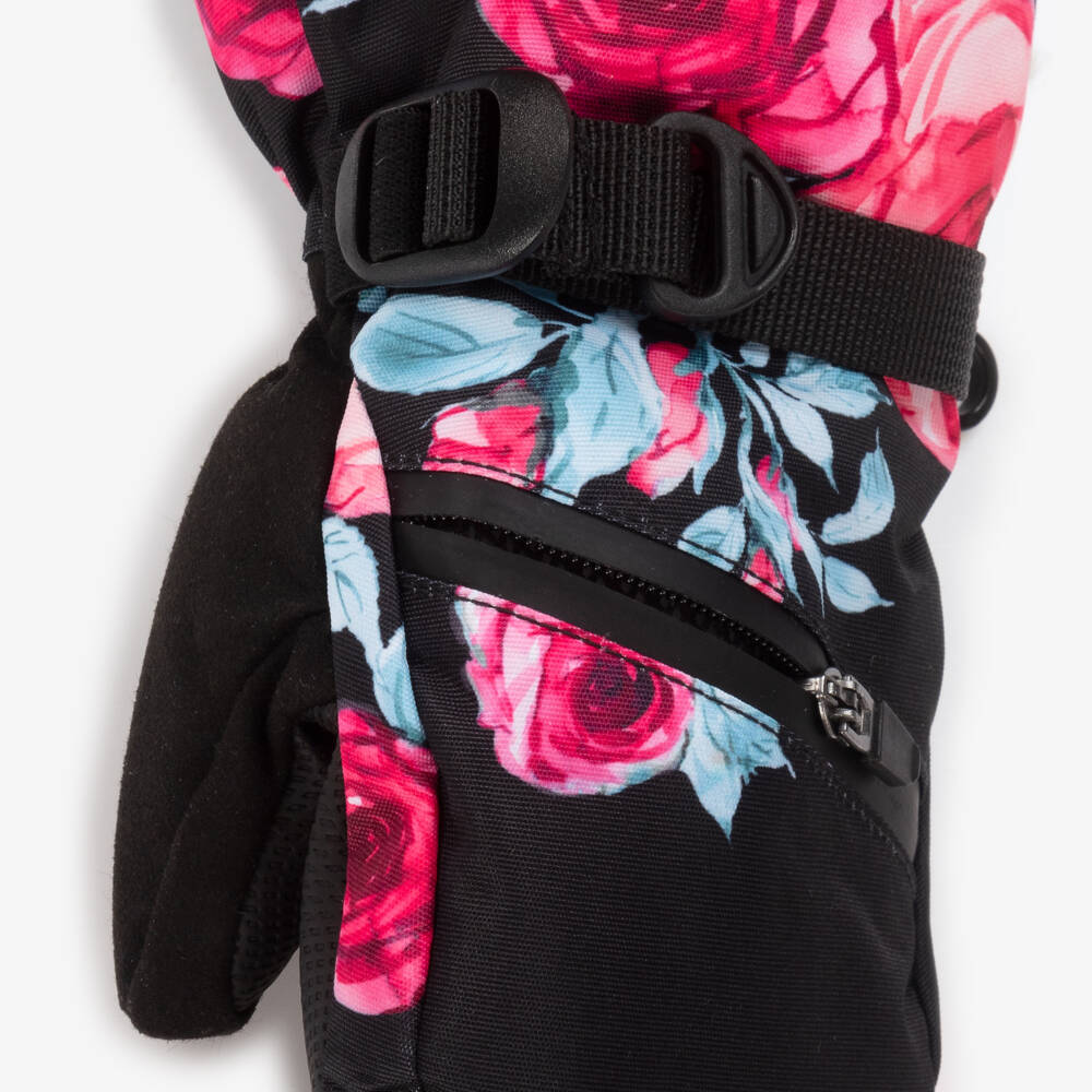  دو بار دو-قفازات شتوية مزينة بالزهور للبنات | Childrensalon Outlet