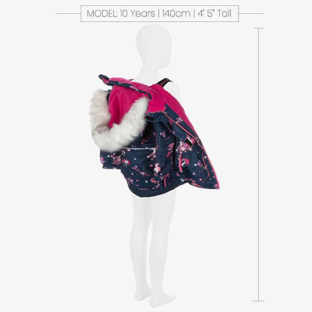 Deux par Deux-Girls Pink & Navy Blue Snowsuit Set | Childrensalon Outlet
