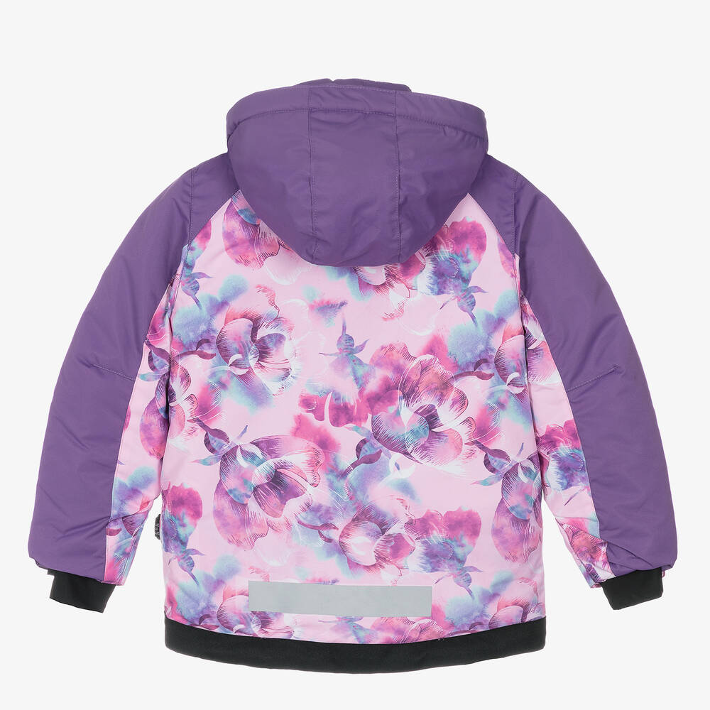  دو بار دو-طقم أوفرول شتوي بطبعة ورود لون بنفسجي للبنات | Childrensalon Outlet