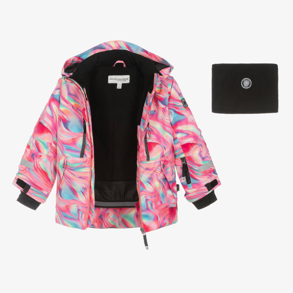 Deux par Deux-Girls Vibrant Marble Snowwear Set | Childrensalon Outlet