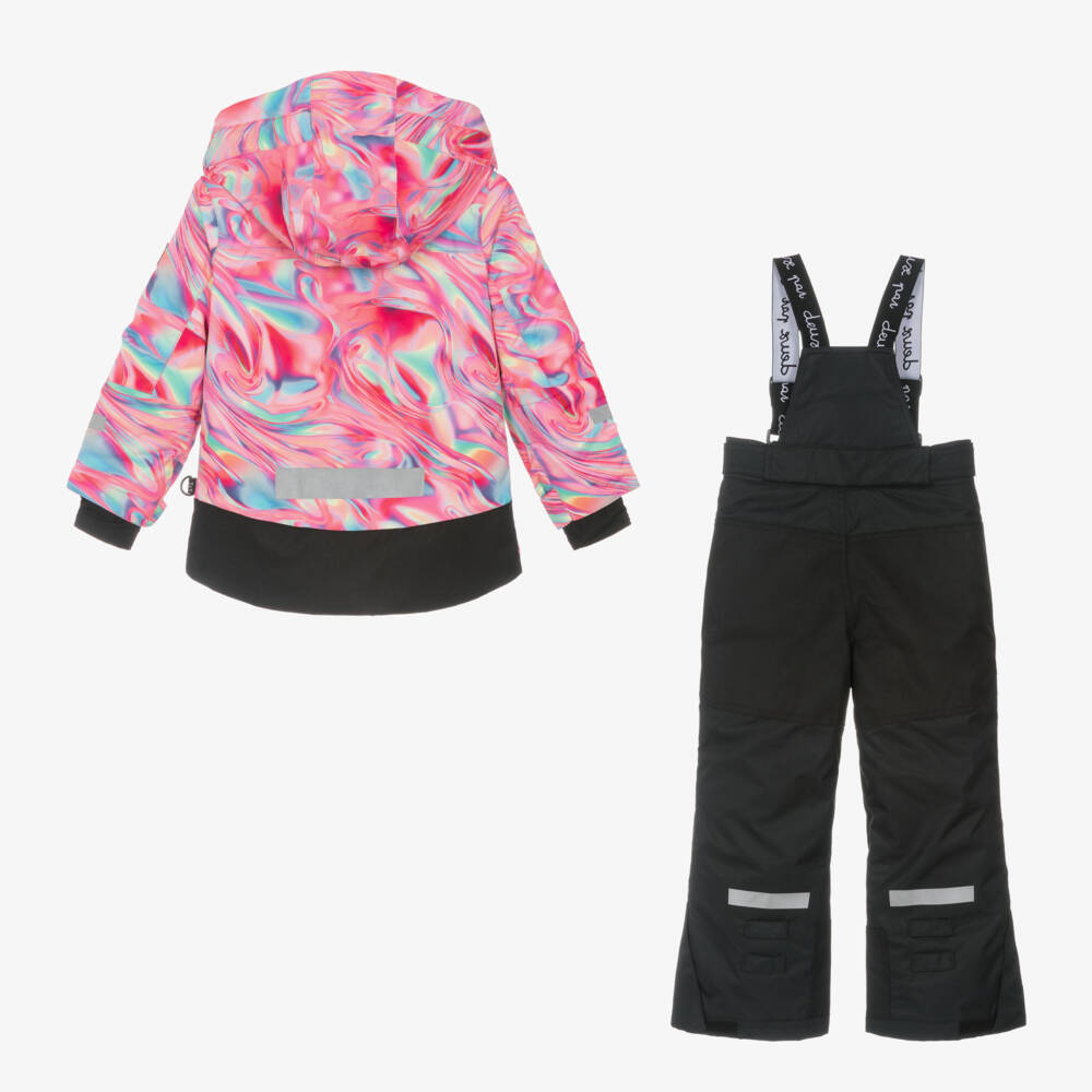 Deux par Deux-Girls Vibrant Marble Snowwear Set | Childrensalon Outlet