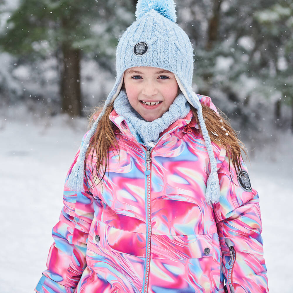 Deux par Deux-Girls Vibrant Marble Snowwear Set | Childrensalon Outlet