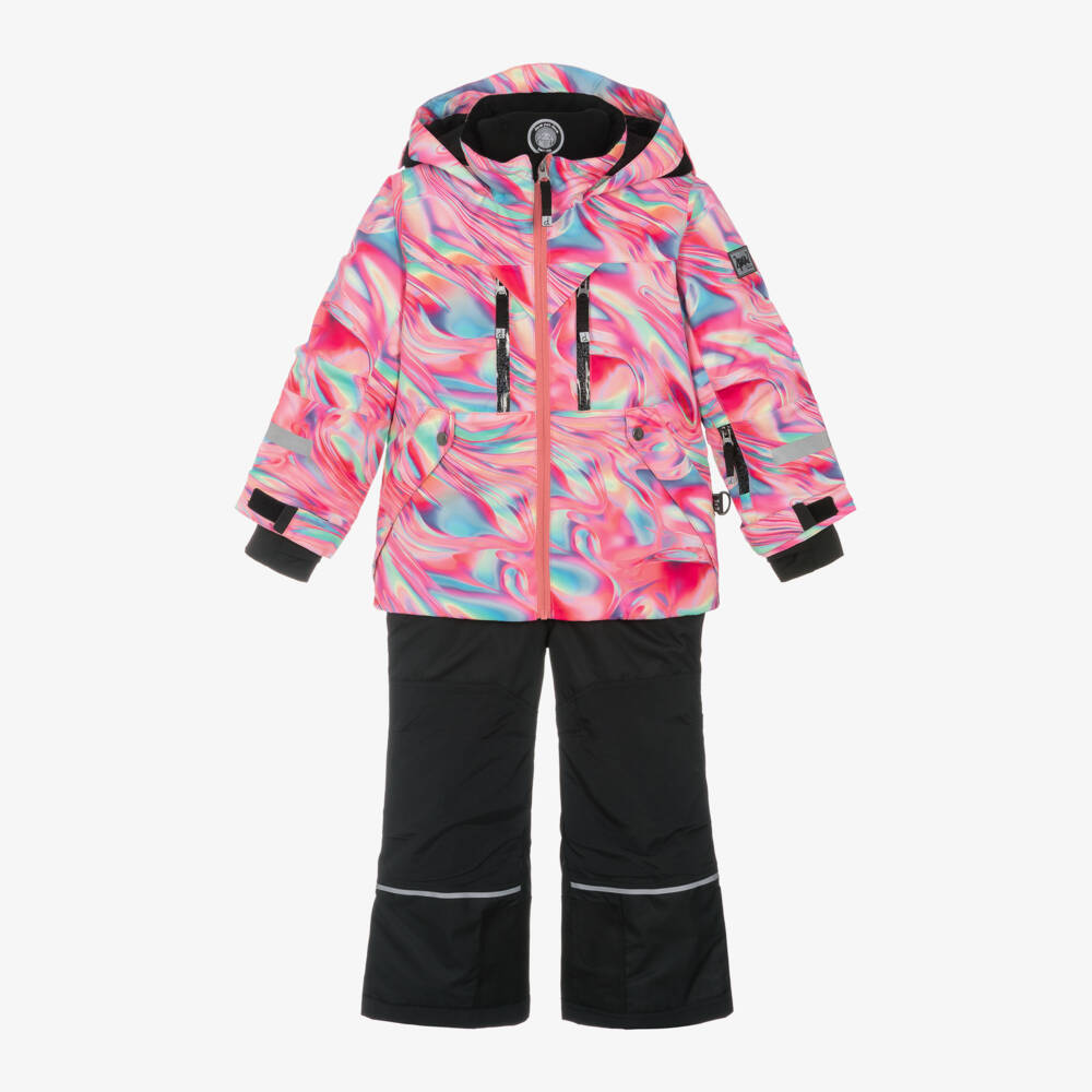 Deux par Deux-Girls Vibrant Marble Snowwear Set | Childrensalon Outlet