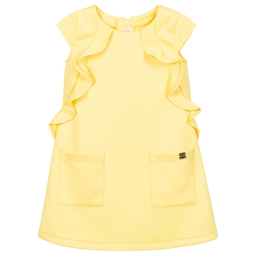 Deux par Deux - Girls Yellow Ruffle Dress | Childrensalon