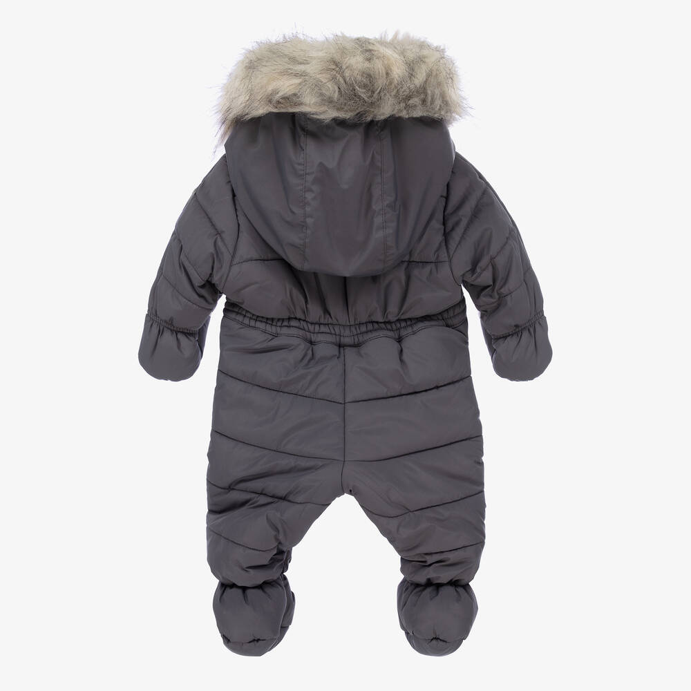 Deux par Deux-Grey 2 Piece Baby Snowsuit Set | Childrensalon Outlet