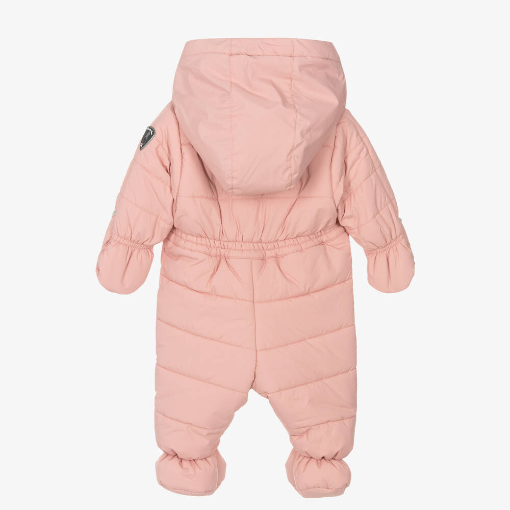 Deux par Deux-Розовый зимний комбинезон и манишка | Childrensalon Outlet