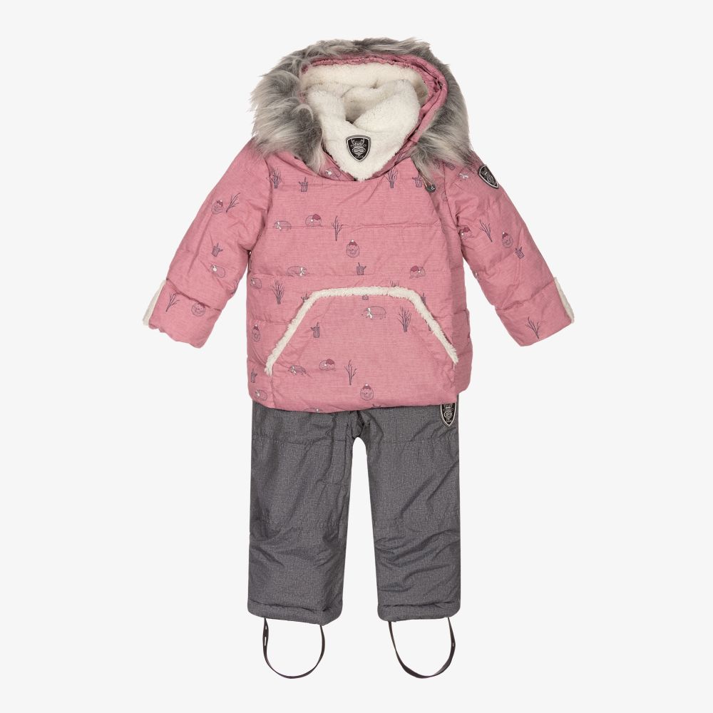 Deux par Deux - Pink 3-Piece Snowsuit Set | Childrensalon
