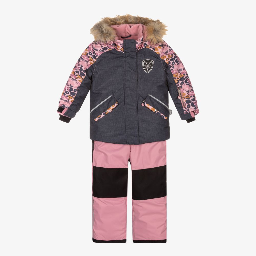Deux par Deux - Pink Leopard 3-Piece Snowsuit | Childrensalon